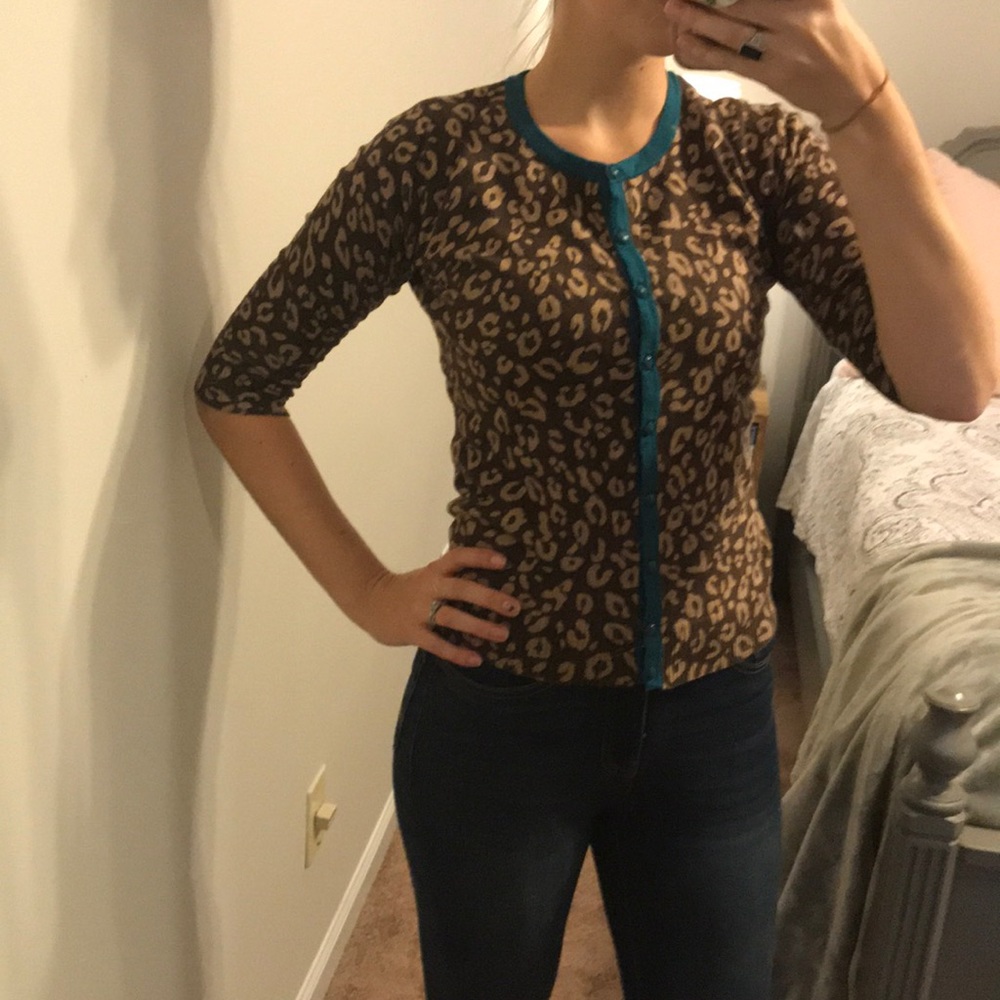 Merona cheetah print cardigan